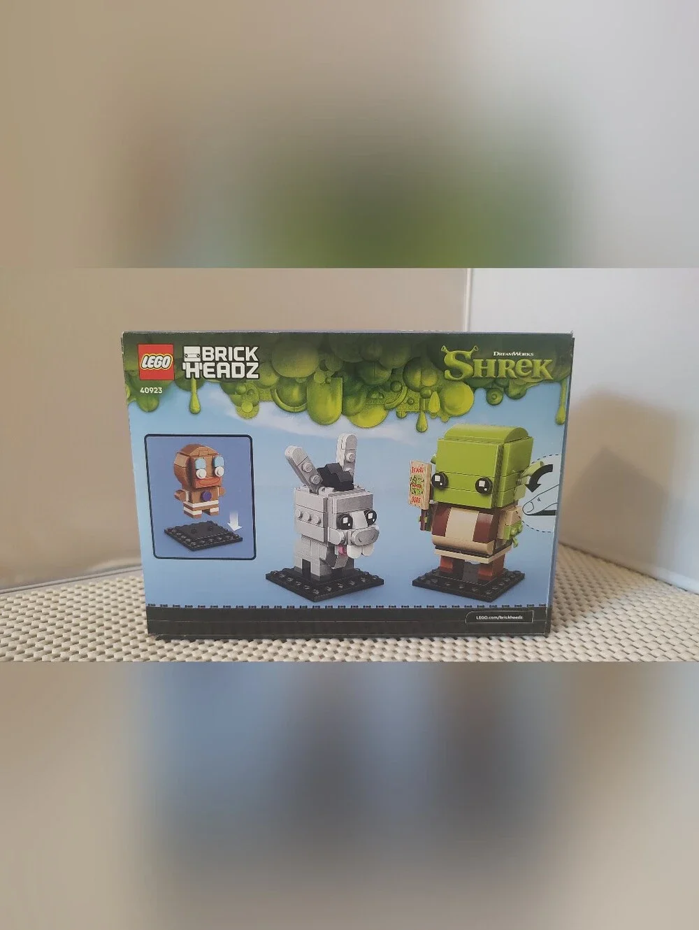 Lego 40923 Shrek, Donkey & Gingy Figures Brick Headz NWT DreamWorks Building Toy